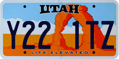 UT license plate Y221TZ