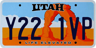UT license plate Y221VP