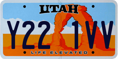 UT license plate Y221VV