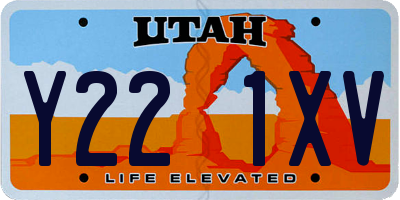 UT license plate Y221XV