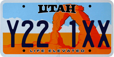 UT license plate Y221XX