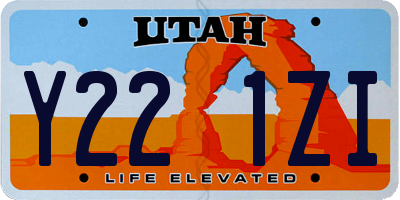 UT license plate Y221ZI