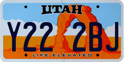 UT license plate Y222BJ