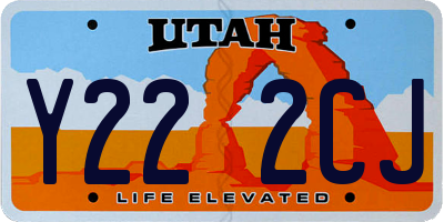 UT license plate Y222CJ