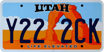 UT license plate Y222CK