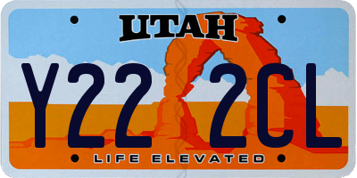 UT license plate Y222CL