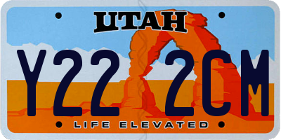 UT license plate Y222CM