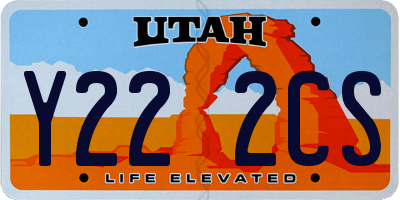 UT license plate Y222CS