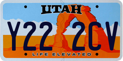 UT license plate Y222CV