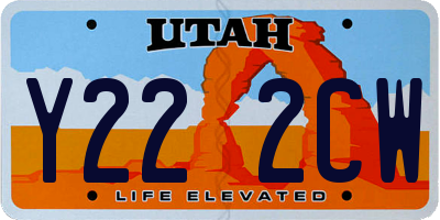 UT license plate Y222CW