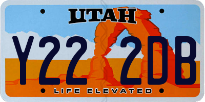 UT license plate Y222DB