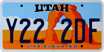 UT license plate Y222DF