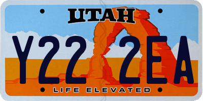 UT license plate Y222EA