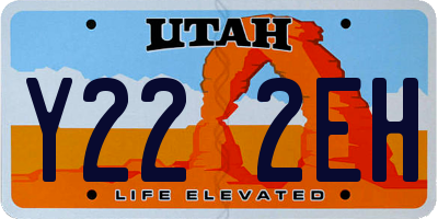 UT license plate Y222EH