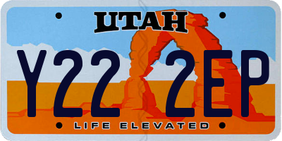 UT license plate Y222EP