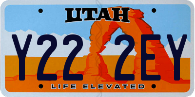 UT license plate Y222EY