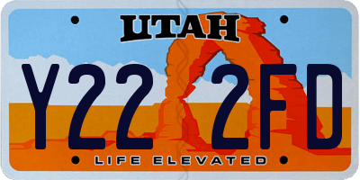 UT license plate Y222FD