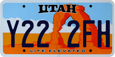 UT license plate Y222FH