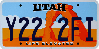 UT license plate Y222FI