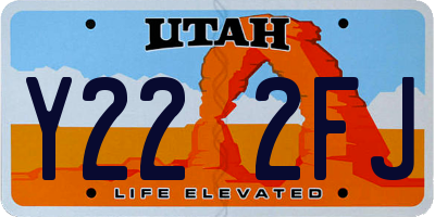 UT license plate Y222FJ