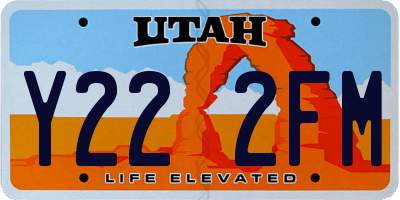 UT license plate Y222FM