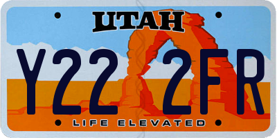 UT license plate Y222FR