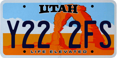 UT license plate Y222FS