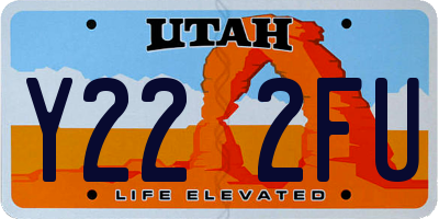 UT license plate Y222FU