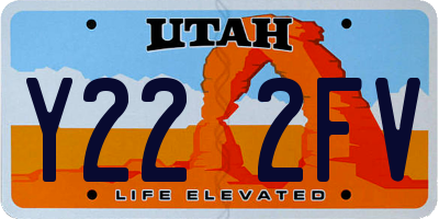 UT license plate Y222FV