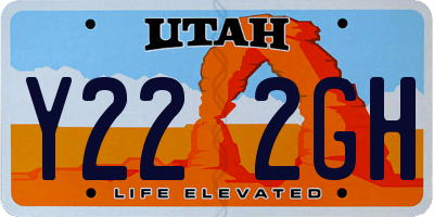 UT license plate Y222GH