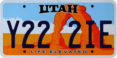 UT license plate Y222IE