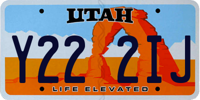 UT license plate Y222IJ