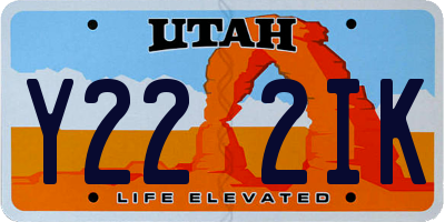UT license plate Y222IK