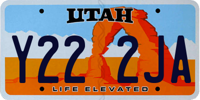 UT license plate Y222JA