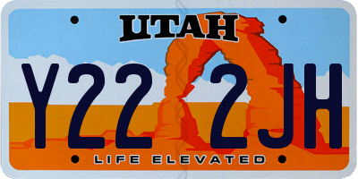 UT license plate Y222JH