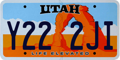 UT license plate Y222JI