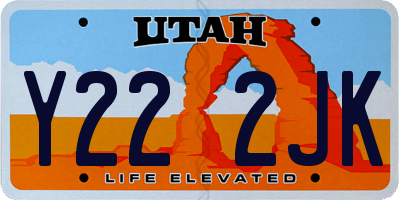 UT license plate Y222JK
