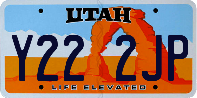 UT license plate Y222JP