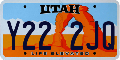UT license plate Y222JQ