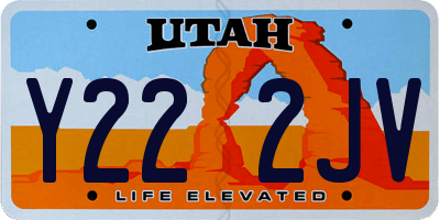 UT license plate Y222JV
