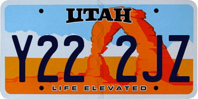 UT license plate Y222JZ