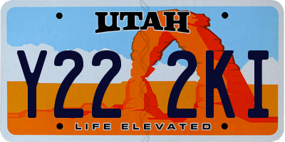 UT license plate Y222KI