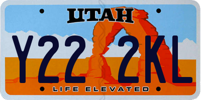 UT license plate Y222KL