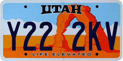 UT license plate Y222KV