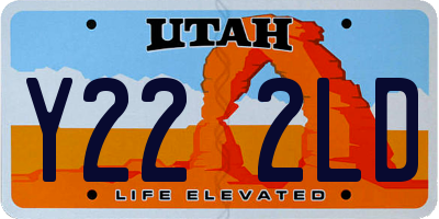 UT license plate Y222LD