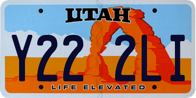 UT license plate Y222LI