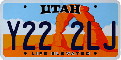 UT license plate Y222LJ