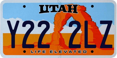 UT license plate Y222LZ