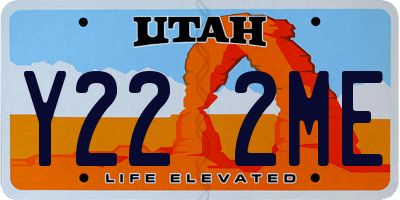 UT license plate Y222ME