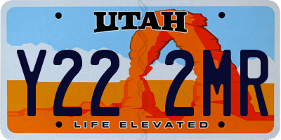 UT license plate Y222MR